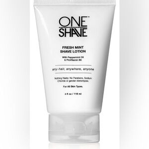 ONE SHAVE Non Gender Specific Soothing Shave Lotion, B Vitamins Fresh Mint, 4 oz
